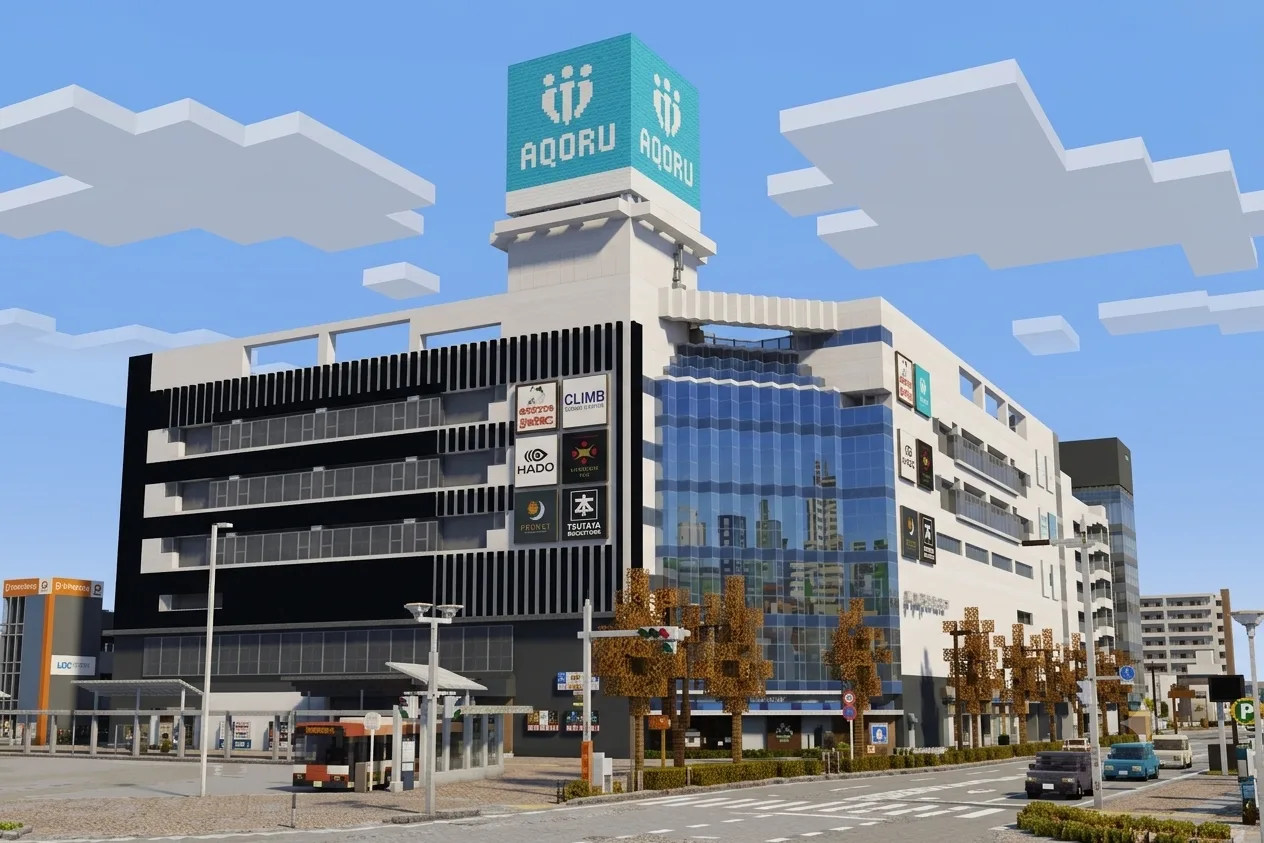 第2回 会場：アクエル前橋（Minecraftで再現した外観）