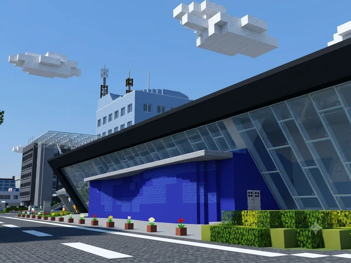 第4回 会場：ビエント高崎（Minecraftで再現した外観）